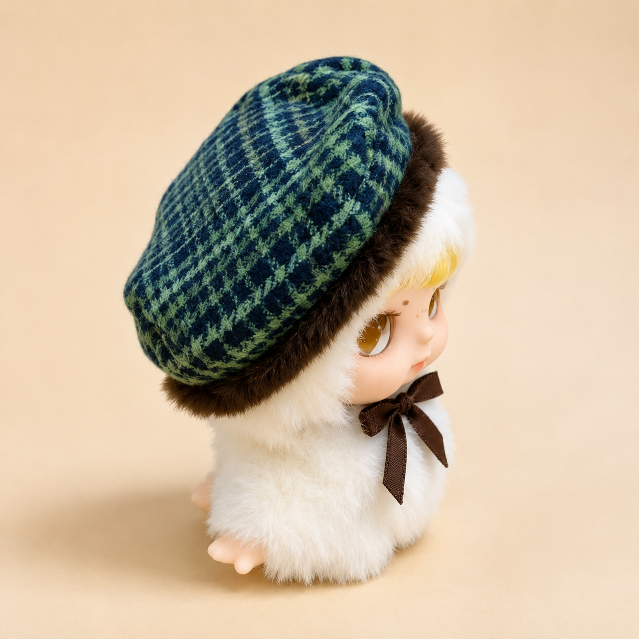 Plaid Beret Hat