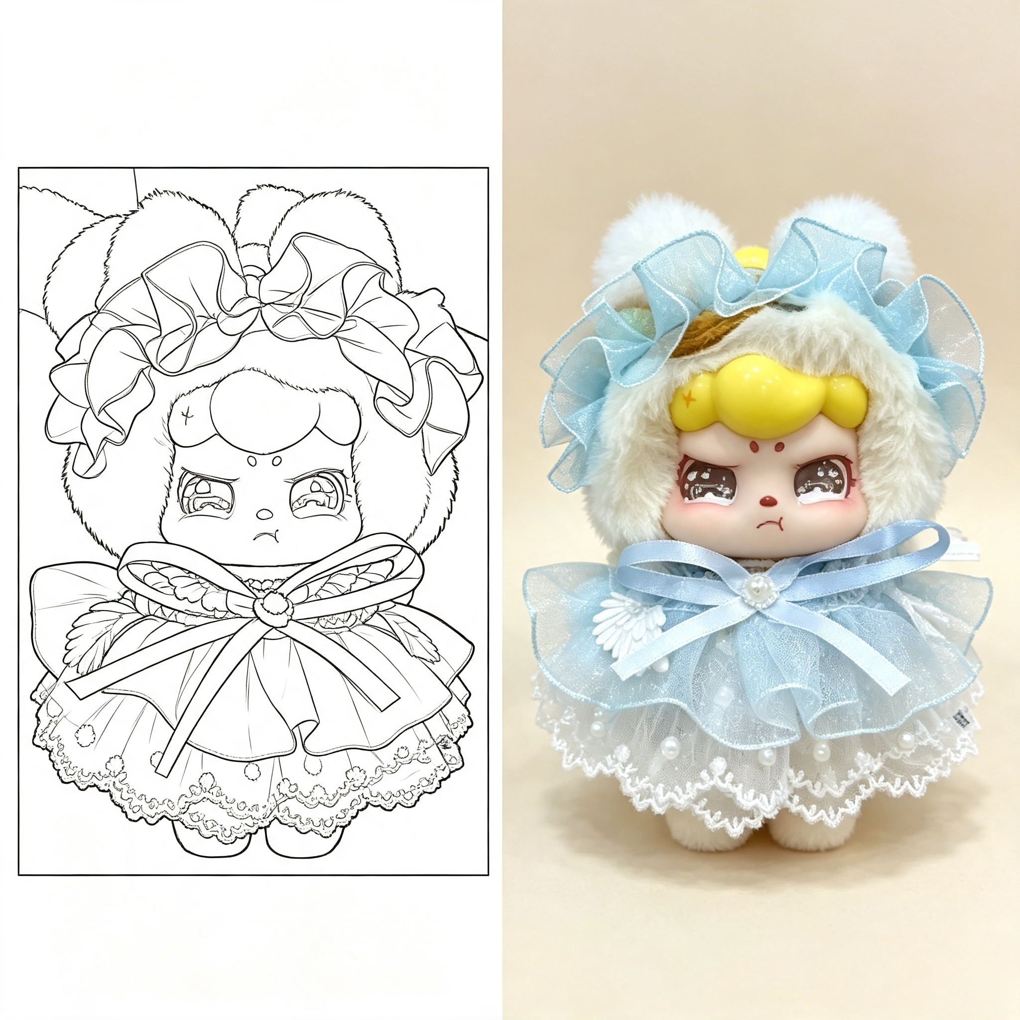 Doll Clothing Set, OEM & ODM Custom Doll Apparel Development, Blue Princess IP