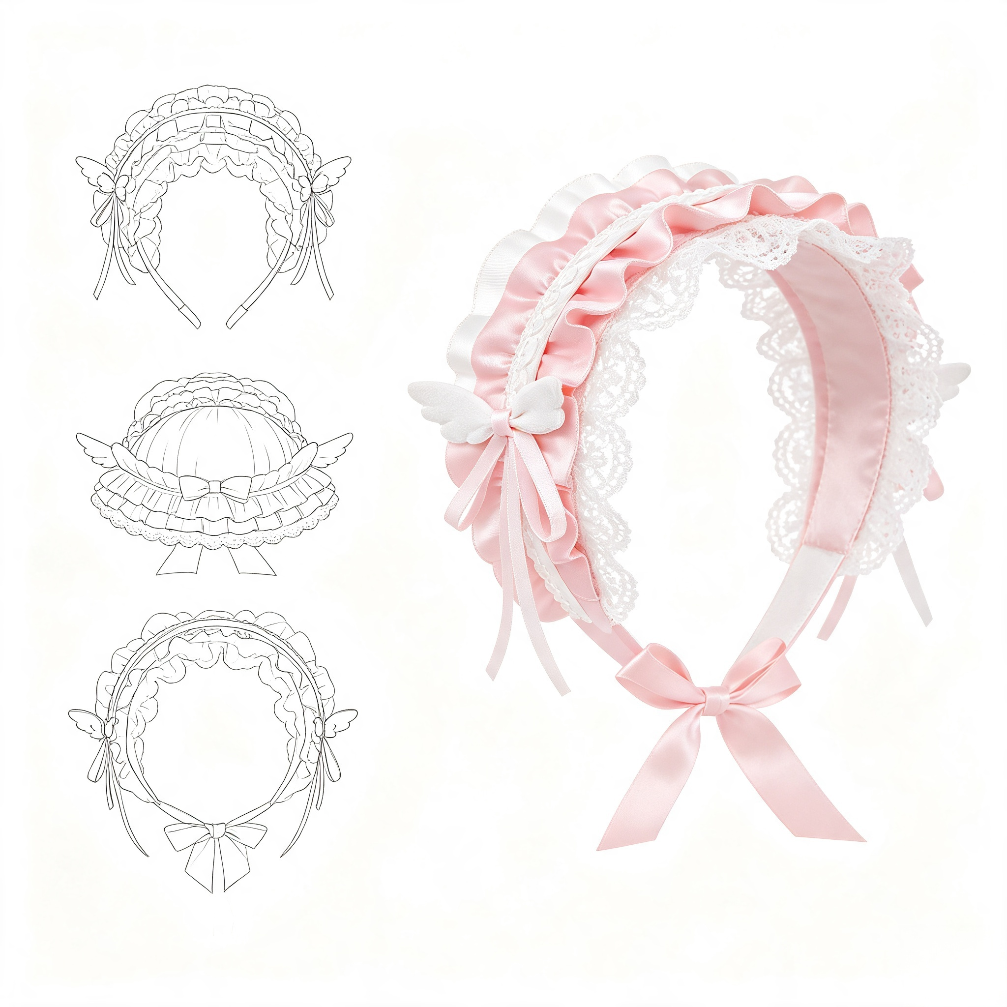 Pastel Butterfly Doll Hair Accessory, Custom OEM & ODM Doll Apparel Design, Fairy Character IP